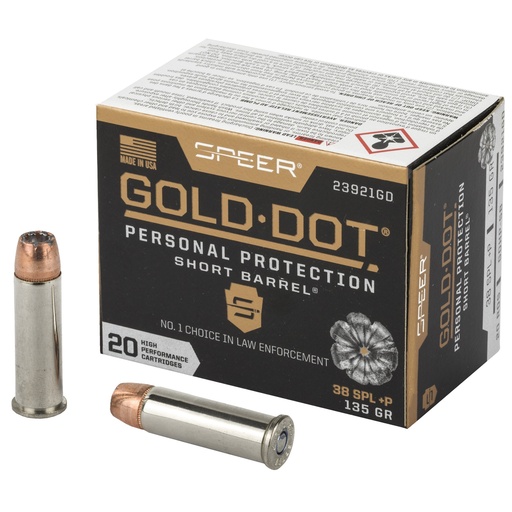 [CCI23921GD] SPR GOLD DOT 38S+P 135G HP SB 20/200