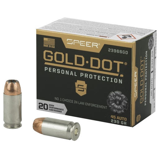 [CCI23966GD] SPR GOLD DOT 45ACP 230GR HP 20/200