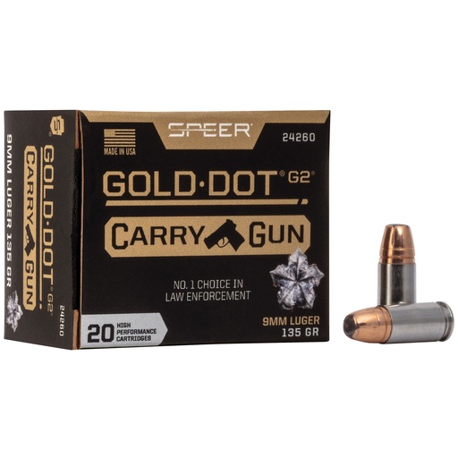 [CCI24260] SPR GOLD DOT CARRY GUN 9MM 135GR HP