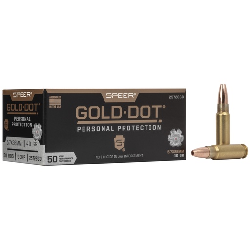 [CCI25728GD] SPR GOLD DOT 5.7X28MM 40GR HP 50/500