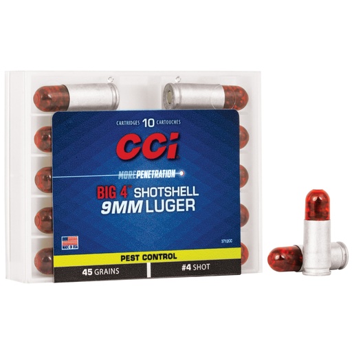 [CCI3712CC] CCI 9MM #4 SHOTSHELL10/200