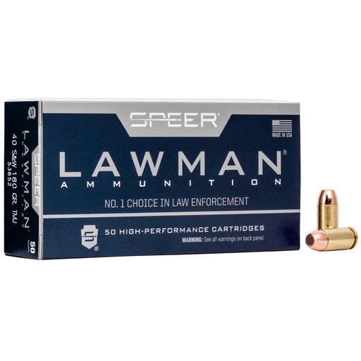 [CCI53652BX] SPR LAWMAN 40SW 180GR TMJ 50/1000