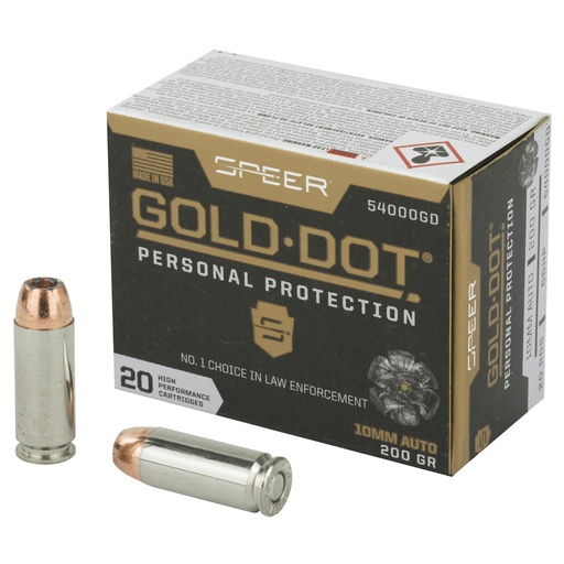 [CCI54000GD] SPR GOLD DOT 10MM 200GR HP 20/200