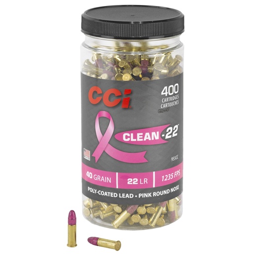 [CCI955CC] CCI CLN-22 PINK HV 22LR 40GR BTL 400