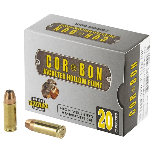 [COR38X11520] CORBON 38SUPER+P 115GR JHP 20/500