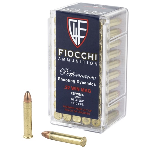 [F22FWMA] FIOCCHI 22WMR 40GR JSP 50/2000