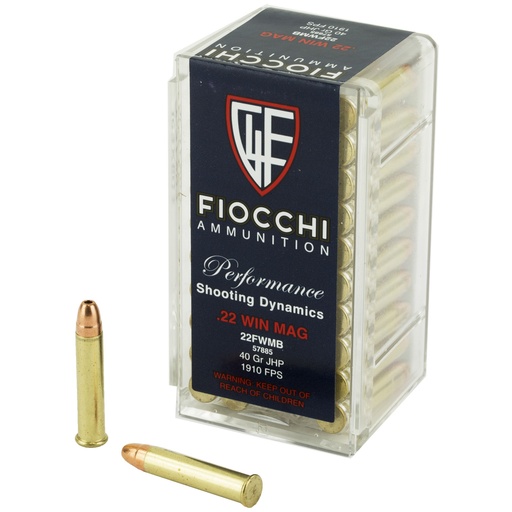 [F22FWMB] FIOCCHI 22WMR 40GR JHP 50/2000