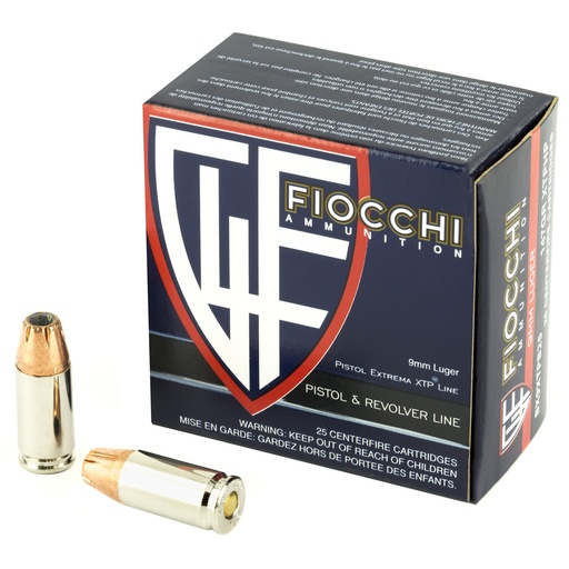 [F9XTPB25] FIOCCHI 9MM 147GR XTP 25/500