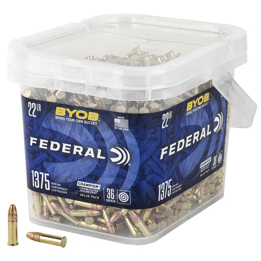 [FE750BKT1375-CS] FED 22LR 36GR CPHP BYOB BK 2X 1375CT