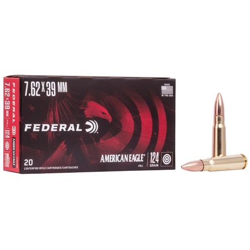 [FEA76239A] FED AM EAGLE 762X39 124GR FMJ 20/500