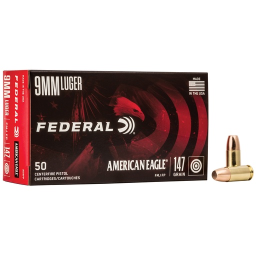 [FEAE9FPBX] FED AM EAGLE 9MM 147GR FMJ 50/1000