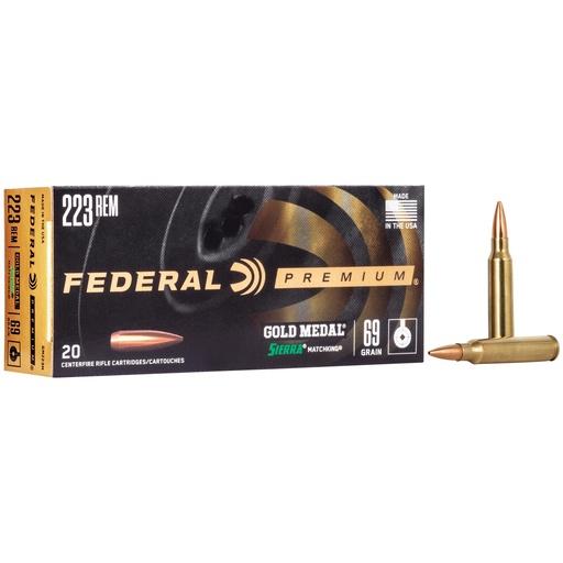 [FEGM223M] FED GOLD MDL 223REM 69GR BTHP 20/200