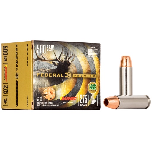 [FEP500XB1] FED PRM 500S&W 275GR BRNS EXP 20/200