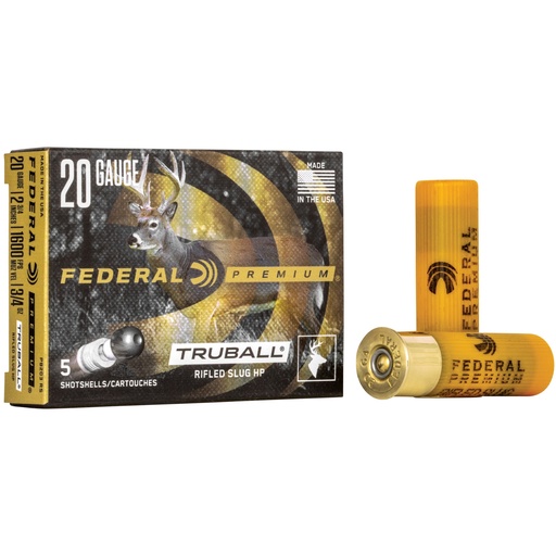 [FEPB203RS] FED PRM 20GA 2.75" RIFLED SLUG 5/250