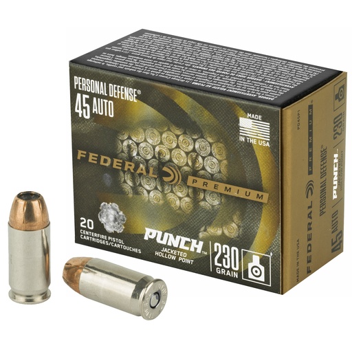 [FEPD45P1] FED PUNCH 45ACP 230GR JHP 20/200