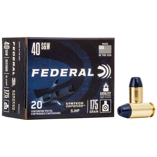 [FES40SJT1] FED SYN DEF 40S&W 175GR SJHP 20/200