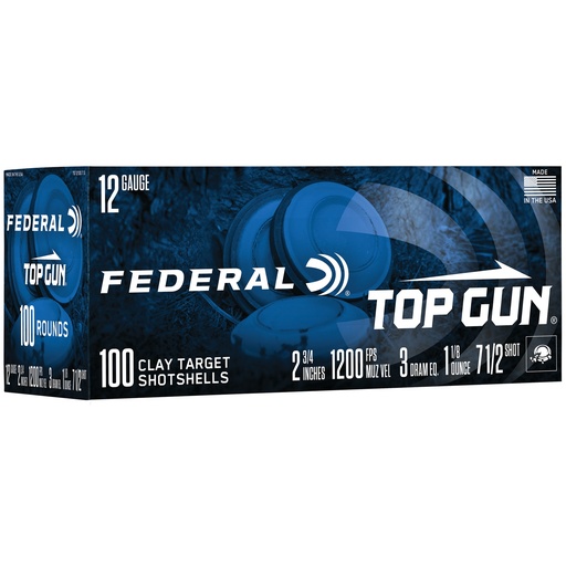 [FETG1210075] FED TOP GUN 12GA 2.75" #7.5 100/200