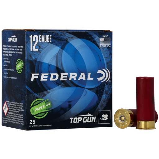 [FETG12W8] FED TOP GUN 12GA 2.75" #8 25/250