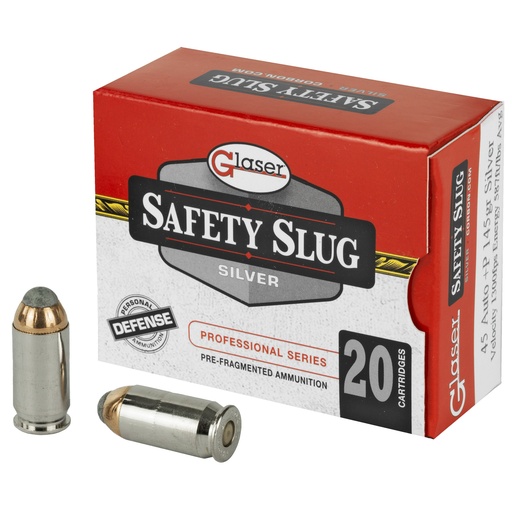 [GSSGL04800] GLASER SILVER 45ACP+P 145GR 20/500