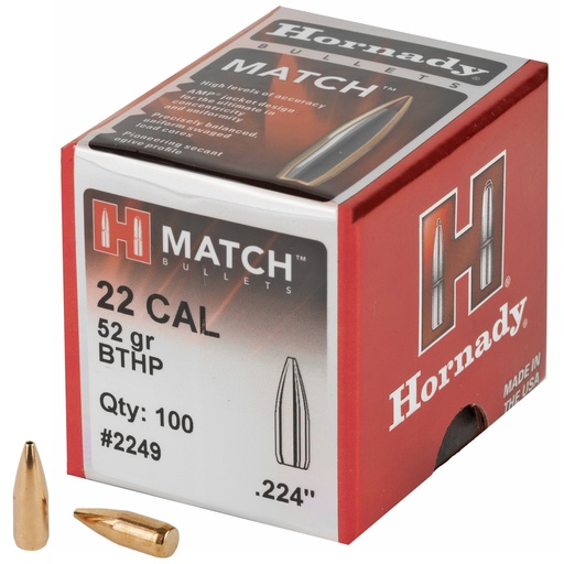 [HRB2249] HRNDY MATCH 22CAL .224 52GR 100CT