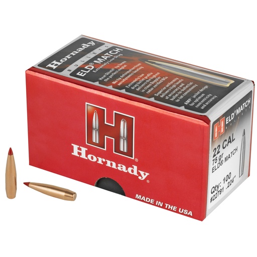 [HRB22791] HRNDY ELD-M 22CAL .224 75GR 100CT