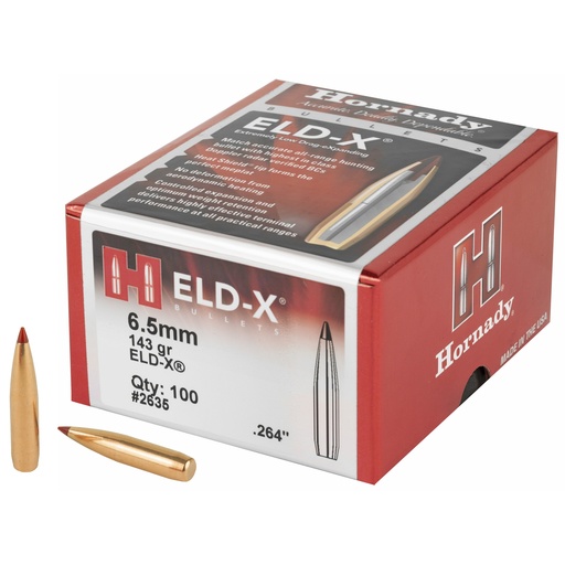 [HRB2635] HRNDY ELD-X 6.5MM .264 143 GR 100CT