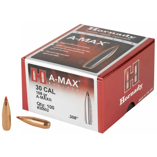 [HRB30502] HRNDY MATCH A-MAX 30CAL 168GR 100CT