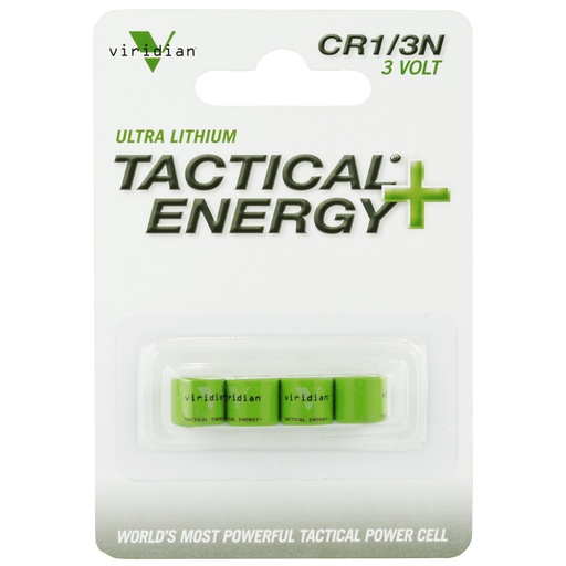 [LAS350-0002] VIRIDIAN 1/3N LITHIUM BATTERY 4PK