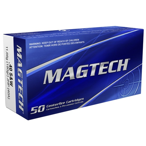 [MT40A] MAGTECH 40S&W 180GR JHP 50/1000