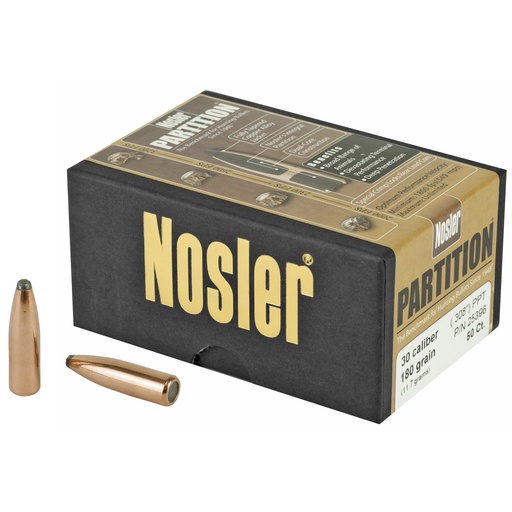 [NOSB25396] NOSLER 30 CAL 180GR PPT PART. 50CT