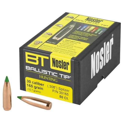 [NOSB30165] NOSLER 30 CAL 165GR 50CT