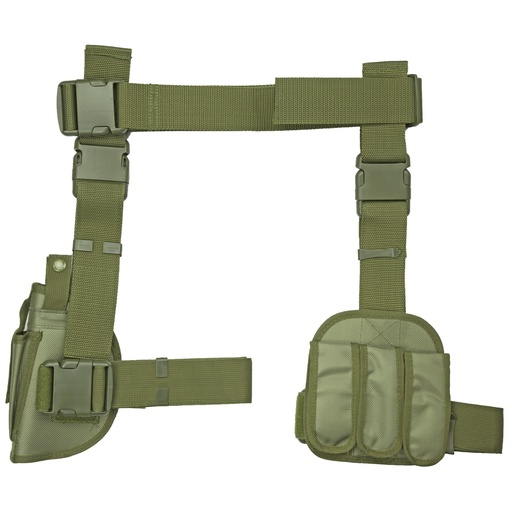 [NSTARCV2908G] NCSTAR DROP LEG HOLSTER MAG HLDR GRN