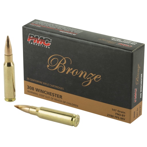 [PMC308B] PMC BRNZ 308WIN 147GR FMJ 20/500