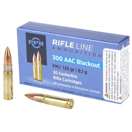 [PPUPP300BF] PPU 300BLK FMJ 125GR 20/1000