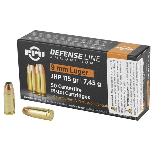 [PPUPPD91] PPU 9MM JHP 115GR 50/1000