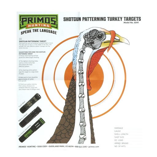 [PRI6041] PRIMOS PAPER TURKEY TARGET 12CT