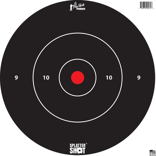 [PRO12B-WHTE-TG-5PK] PRO-SHOT TARGET 12" WHT BULLSEYE 5PK