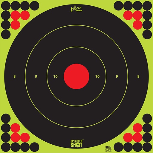 [PROLONGRANGE-1725-5PK] PRO-SHOT TARGET 17" GRN BULLSEYE 5PK