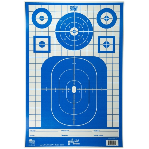 [PROTACTPREC-BLUE-8PK] PRO-SHOT TARGET TACT PRECISION 8PK