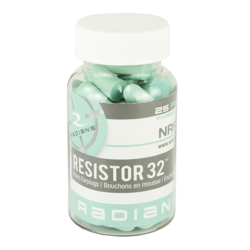 [RADFP70A-25] RADIANS 25 PAIR AQUA EAR PLUGS