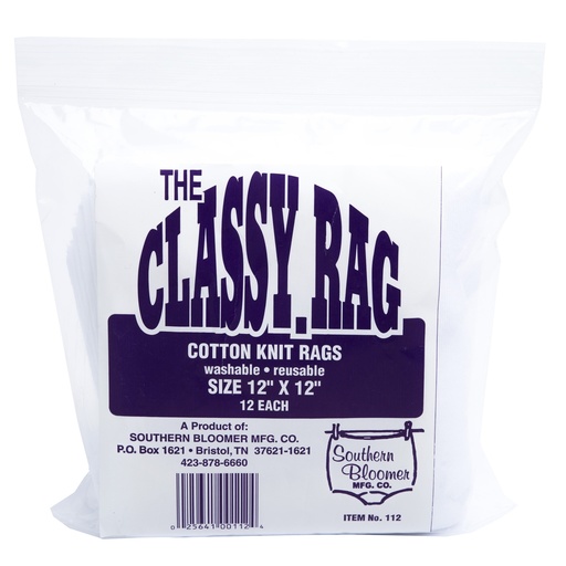 [SBL112] STHRN BLMR COTTON RAG 12X12" 12/BAG