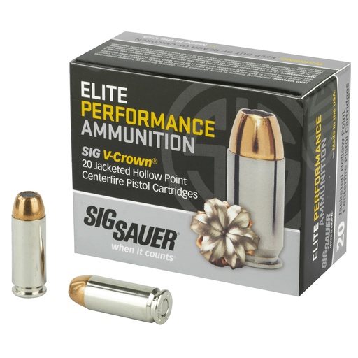 [SGE10MM1] SIG AMMO 10MM 180GR JHP 20/200