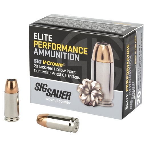 [SGE9MMA1] SIG AMMO 9MM 115GR JHP 20/200