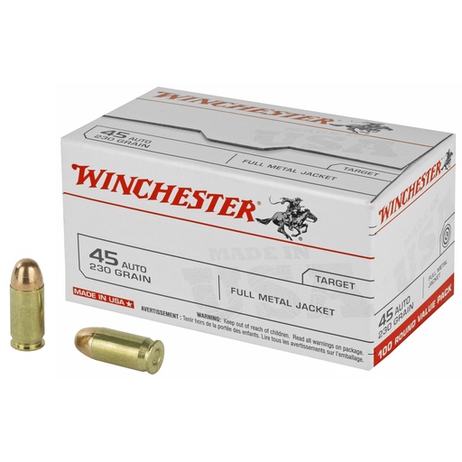 [WNUSA45AVP] WIN USA 45ACP 230GR FMJ 100/500