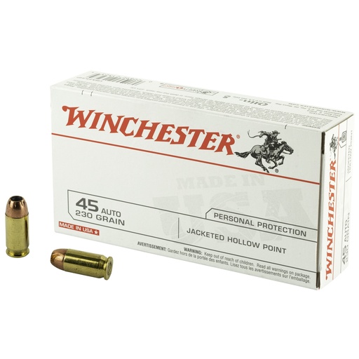 [WNUSA45JHPBX] WIN USA 45ACP 230GR JHP 50/500